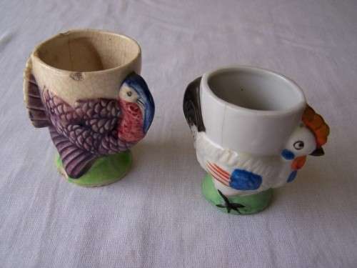 egg cups ... 2 old birds !!!