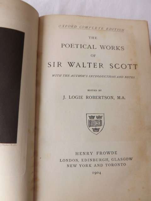 Scotts Poetical Works ... 1904 !!!