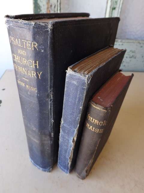 3 books ... Church Praise / Hymns of the Gospel / Psalter and Church Hymnary with music