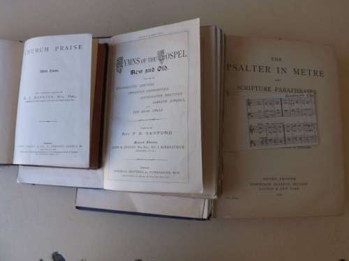 3 books ... Church Praise / Hymns of the Gospel / Psalter and Church Hymnary with music