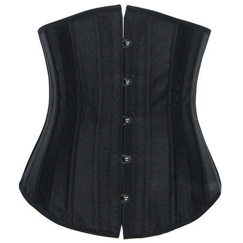 24 Steel Bones Black Underbust Corset   S,M,L,XL,2XL