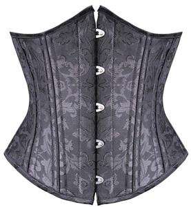 Elegant  Satin Steel Bone Jacquard Underbust Corset    S,M,L,XL,2XL