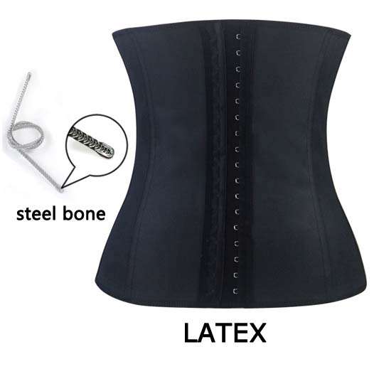 Latex Steel Boned Waist Training Shaper Underbust Corset   S,L,XL,2XL