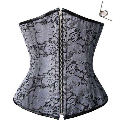 24 Spiral Steel Boned Floral Lace Corset can be used for waist training  S,M,L,XL,2XL