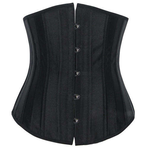 24 Steel Bones Black Underbust Corset  S,M,L,XL,2XL