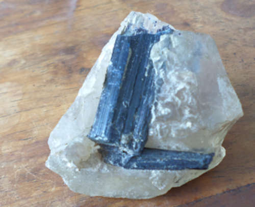 Quartz  with Black Tourmaline inbedded