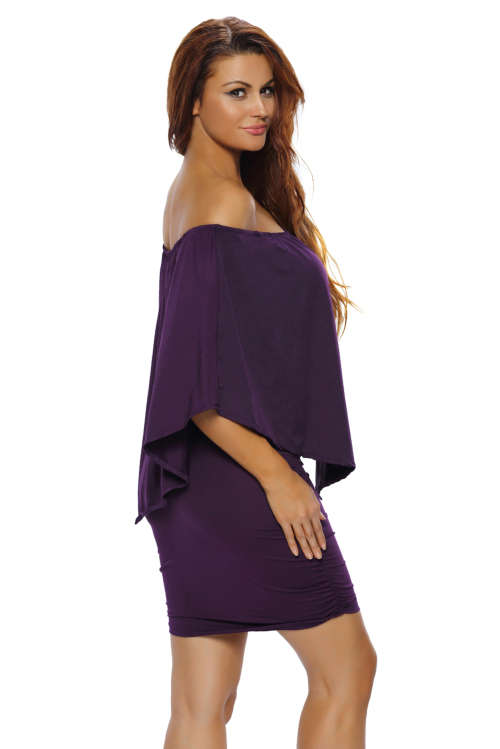 Plus Size Multiple Dressing Layered  Mini Poncho Dress - XL/2XL/3XL