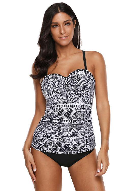 RUCHED PUSH UP TWO PIECE BATHING SUIT   - S/M/L/XL/2XL/3XL