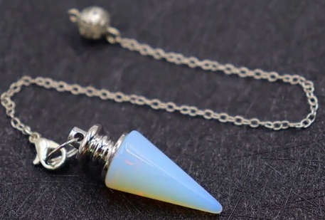 Opalite clip so can wear as a Pendant or use as Pendulum