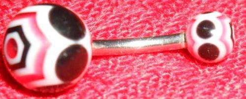 Belly ring surgical steel bar