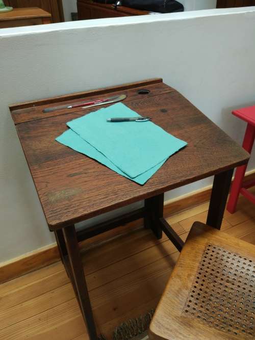 Vintage school desk