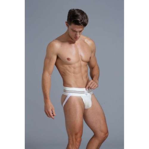 European Classic Design High-Rise White Jockstrap M/L (In Stock)