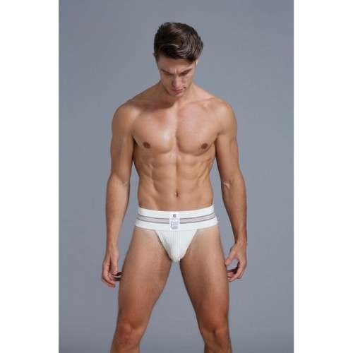 European Classic Design High-Rise White Jockstrap M/L (In Stock)