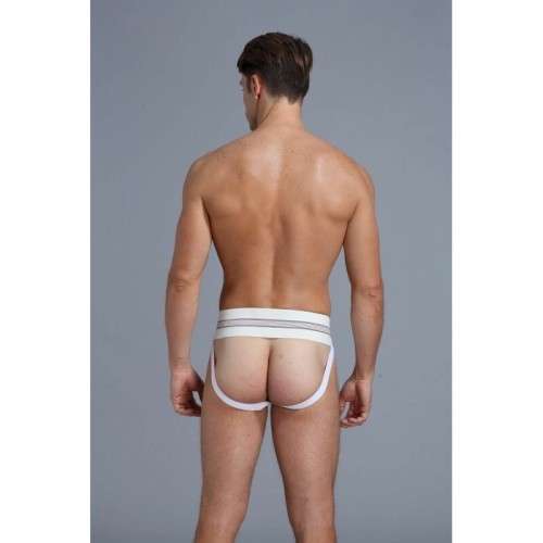 European Classic Design High-Rise White Jockstrap M/L (In Stock)