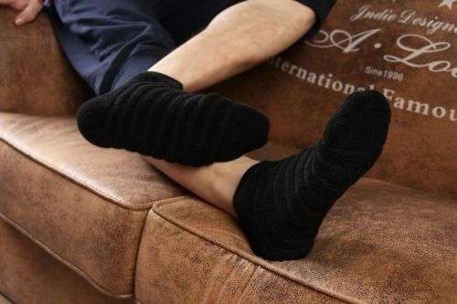Thickened Cotton Towel Ankle Sports Socks - Black (In Stock)