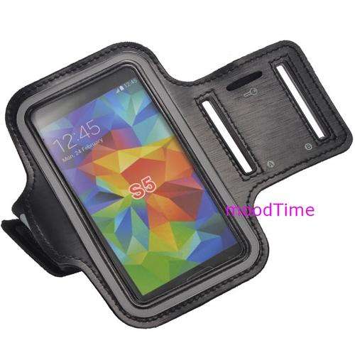 Adjustable Sports Armband for Samsung Galaxy S5 - Black