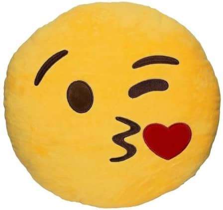 Emoji Emoticon Cushion - Throwing Kiss Pillow (In Stock)