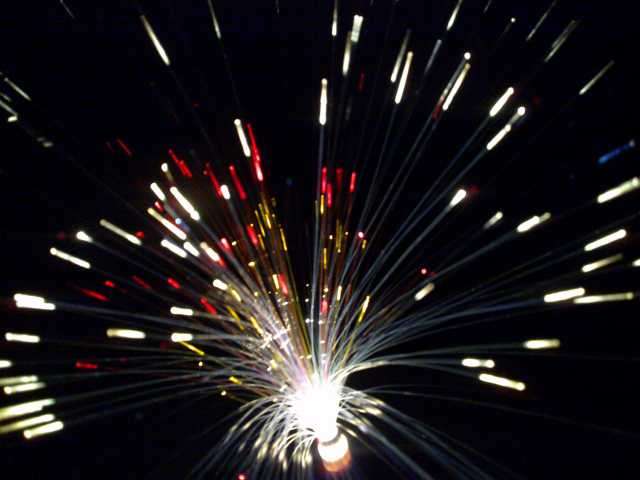 Fibre Optic Glowing Hand Held Light + Stand