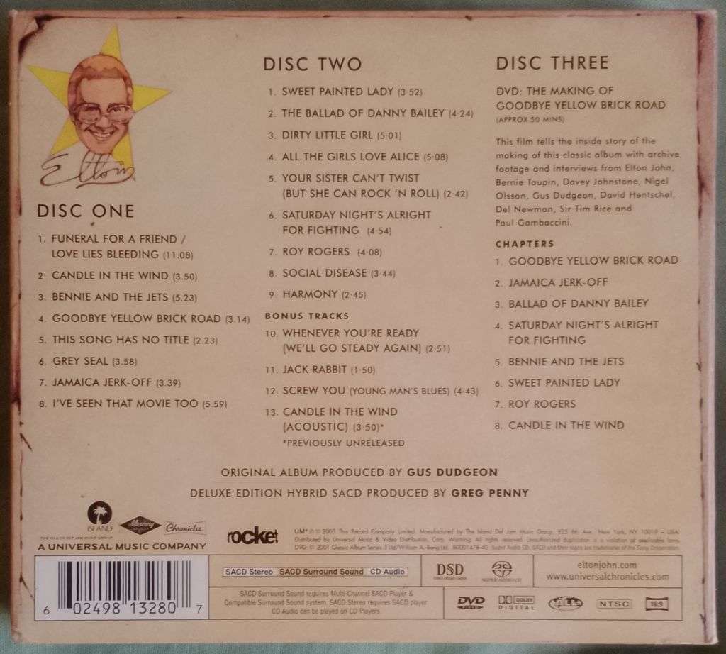 Elton John Goodbye Yellow Brick Road SACD + DVD (imported)