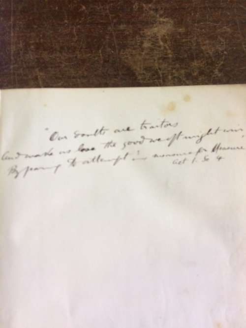 Antique leather book of Shakespeare's plays