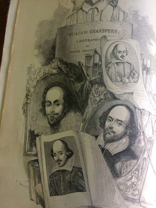 Antique leather book of Shakespeare's plays