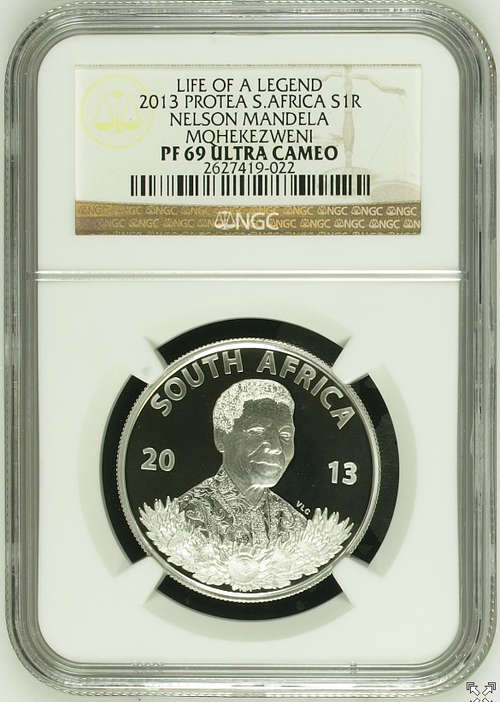2013 Protea Silver R1 *** LIFE OF A LEGEND *** NGC Graded PF69 Ultra Cameo *** Second Finnest