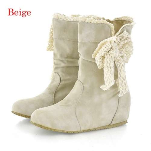 Women's Casual Bobbin Lace Half Boots Flattie Single Boots Shoes