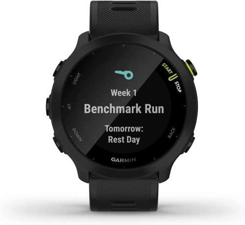 Garmin Forerunner 55 - Running smartwatch with GPS, Cardio, Training plans included