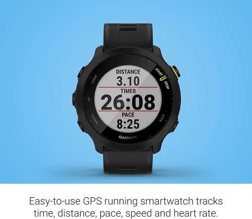 Garmin Forerunner 55 - Running smartwatch with GPS, Cardio, Training plans included