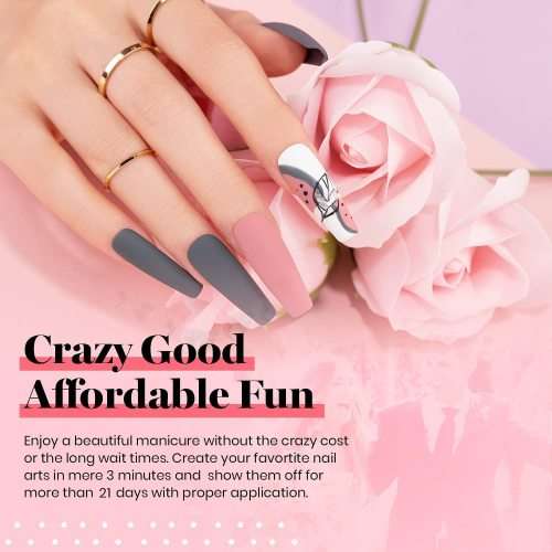 Beetles Gel Nail Polish Kit with U V Light 48W LED Nail Lamp 6 Colors Nude Gray Pink Gel Polish kit