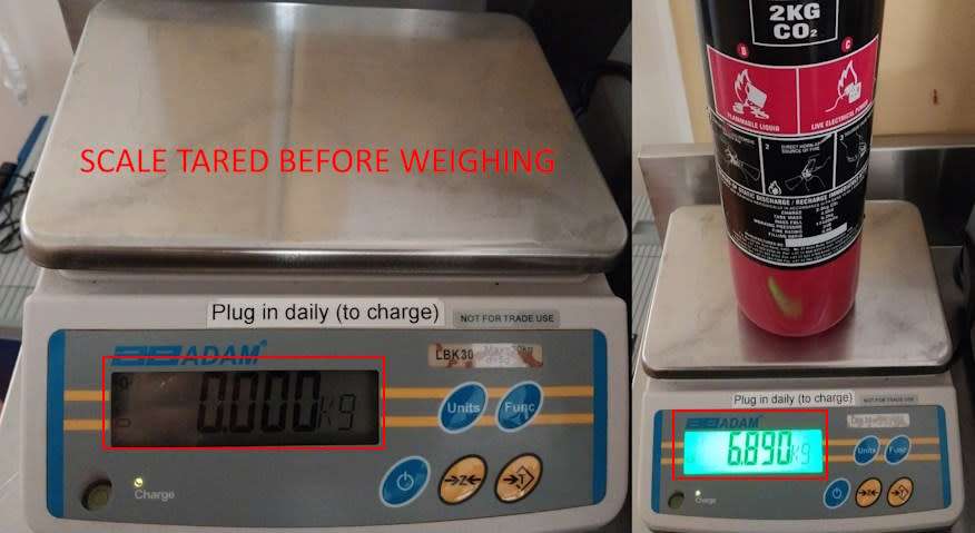 CO2 Cylinder 2 kg, Slightly Used