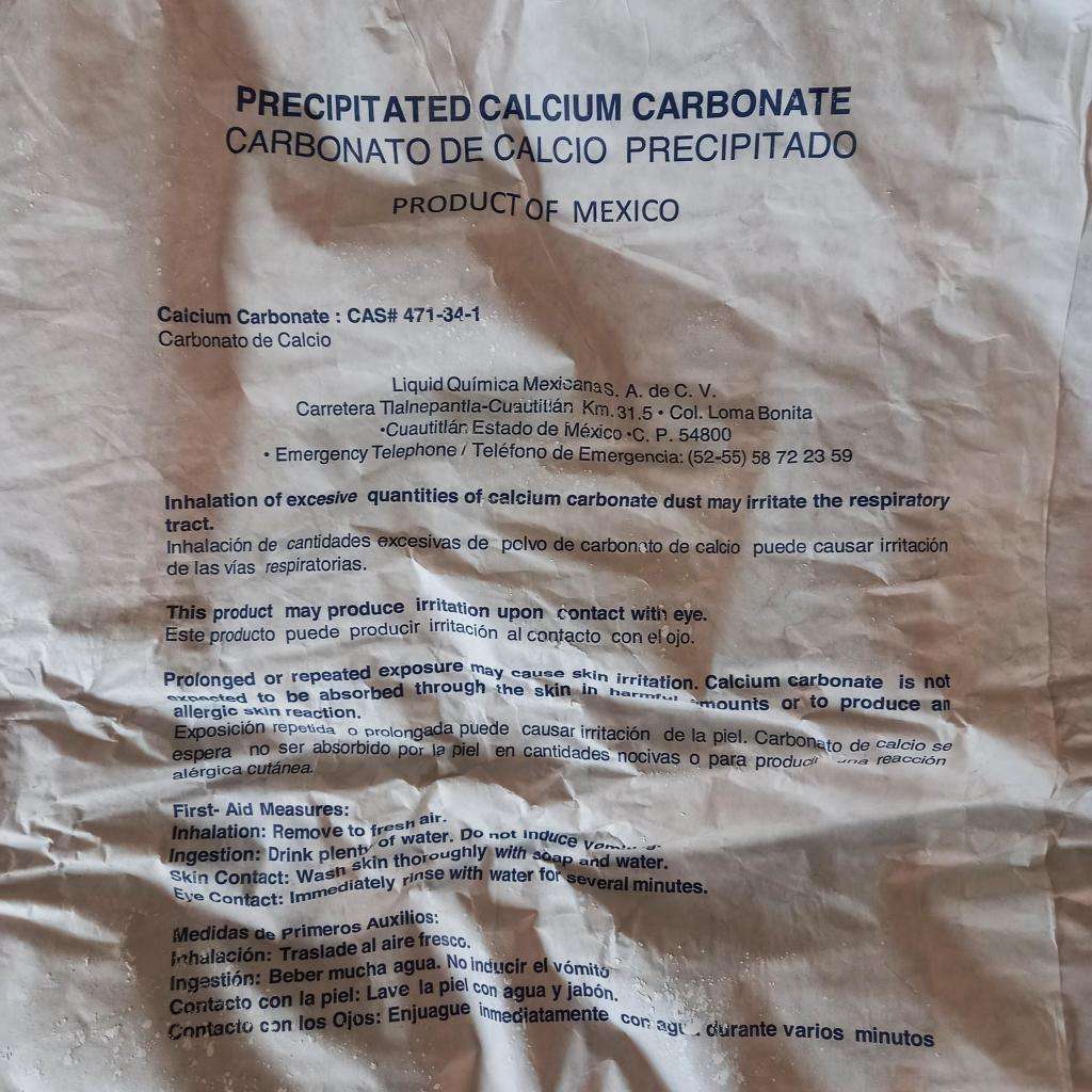 Calcium carbonate (food grade) 5 kg tub (technically expired)