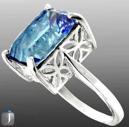 BLUE RAINBOW MOONSTONE 925 STERLING SILVER SOLITAIRE ARTISAN RING :SIZE 7
