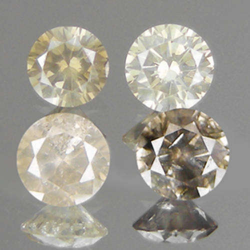 0.54 Cts 4pcs WOW FANCY SPARKLING MULTI COLOR NATURAL DIAMOND