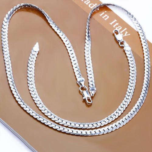 LAST ONE IN STOCK!!!SILVER NECKLACE+BRACELET FASHION JEWELRY SET