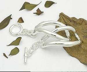 SALE!!!!Silver Color Elegant Double Circle Bracelet Bangle