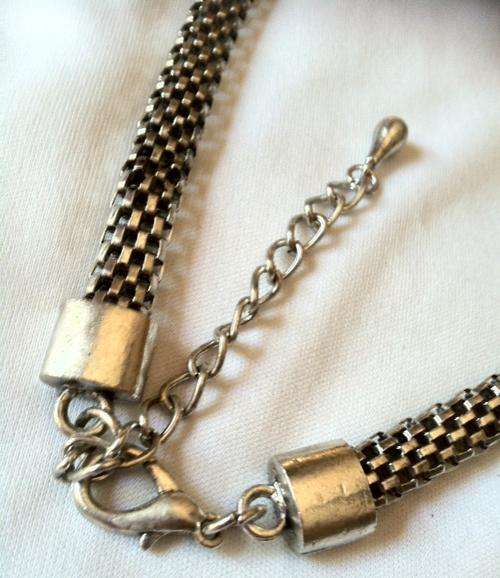 STUNNING TIBETAN SILVER  WEAVE NECKLACE LOBSTER CLASP 8 mm