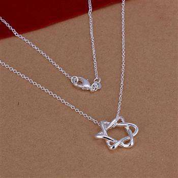 LOW SHIPPING, IN STOCK!!!STERLING SILVER ELECTROPLATED STAR OF DAVID PENDANTS NECKLACES