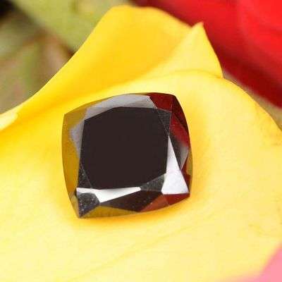 **CERTIFIED**3.440ct Loose Natural SQUARE Cut Black Diamond Solitaire -100% Authentic