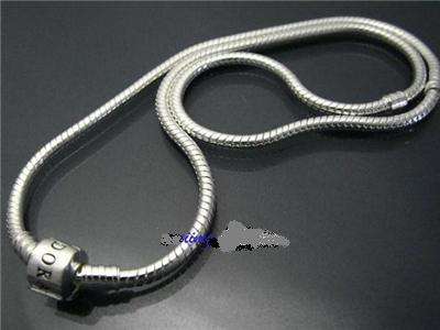 SILVER  "PARDORA" LIKE NECKLACE  CHAIN 61 CM