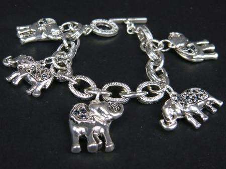 STUNNING TIBETAN SILVER ELEPHANT BRACELET