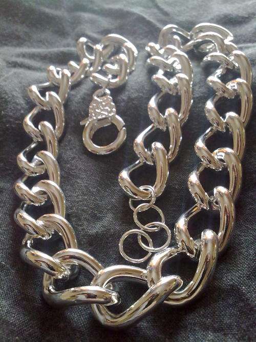 STUNNING SILVER 16,5 mm CHAIN NECKLACE