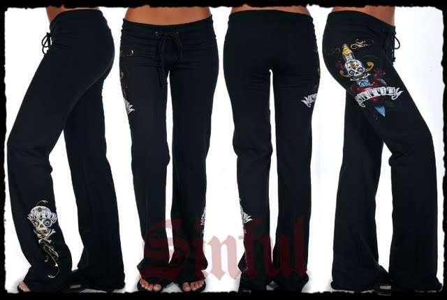 BLACK SINFUL SWEATPANTS SIZE: 6-8