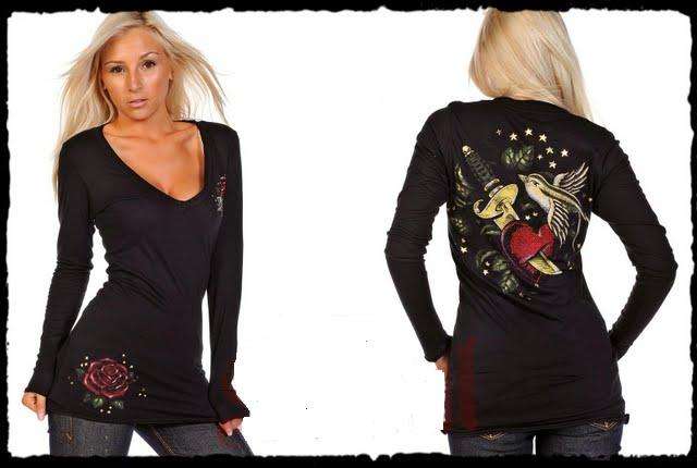 ORIGINAL!! SINFUL  LADIES LONG SLEEVE SHIRT BLACK SIZE: 10