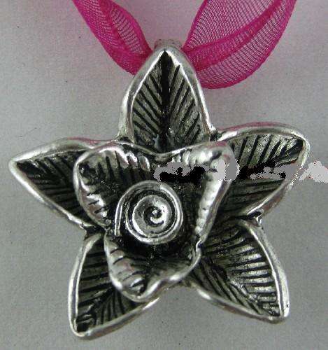 NEW!!! TIBETAN SILVER SOLID FLOWER PENDANT
