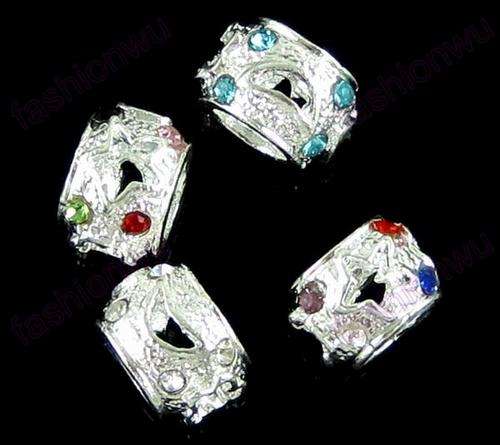 COLOR crystal MOON STAR BEAD Fit Pardora