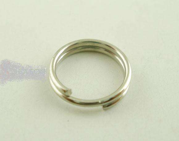 Silver Plated Double Loops Open Jump Rings 7mm Dia.