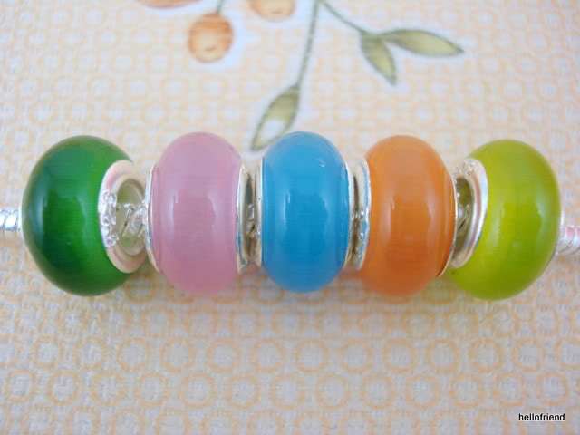 1pcs Silver Muran Glass Beads charm Fit Pardora