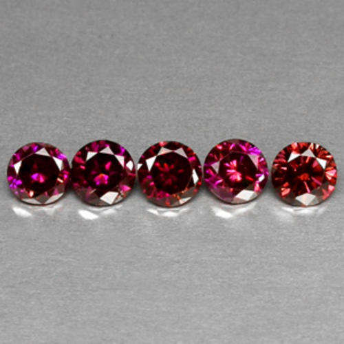 0.23 CTS 5 PCE Natural Top Luster Beautiful Rich Pink Diamond
