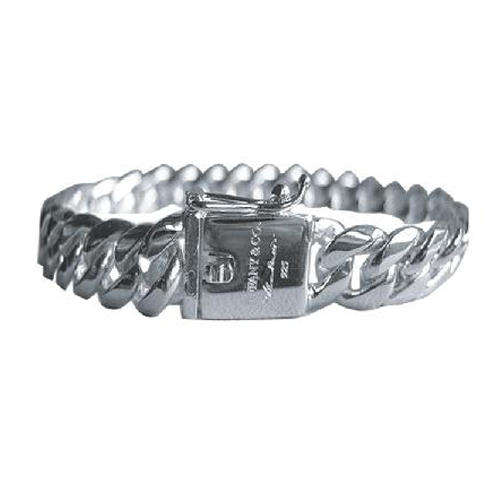 STERLING SILVER 7 mm MENS  BRACELET